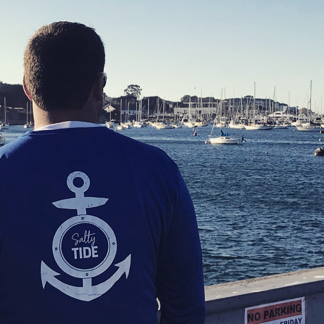 Long Sleeve Performance Anchor Tee Royal Blue