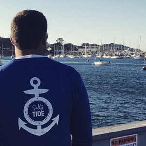 Long Sleeve Performance Anchor Tee Royal Blue