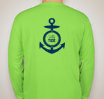Long Sleeve Performance Anchor Tee Lime Green
