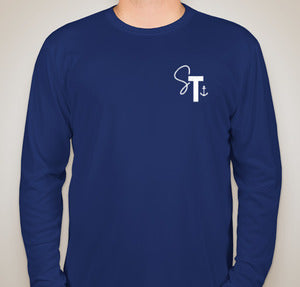 Long Sleeve Performance Anchor Tee Royal Blue